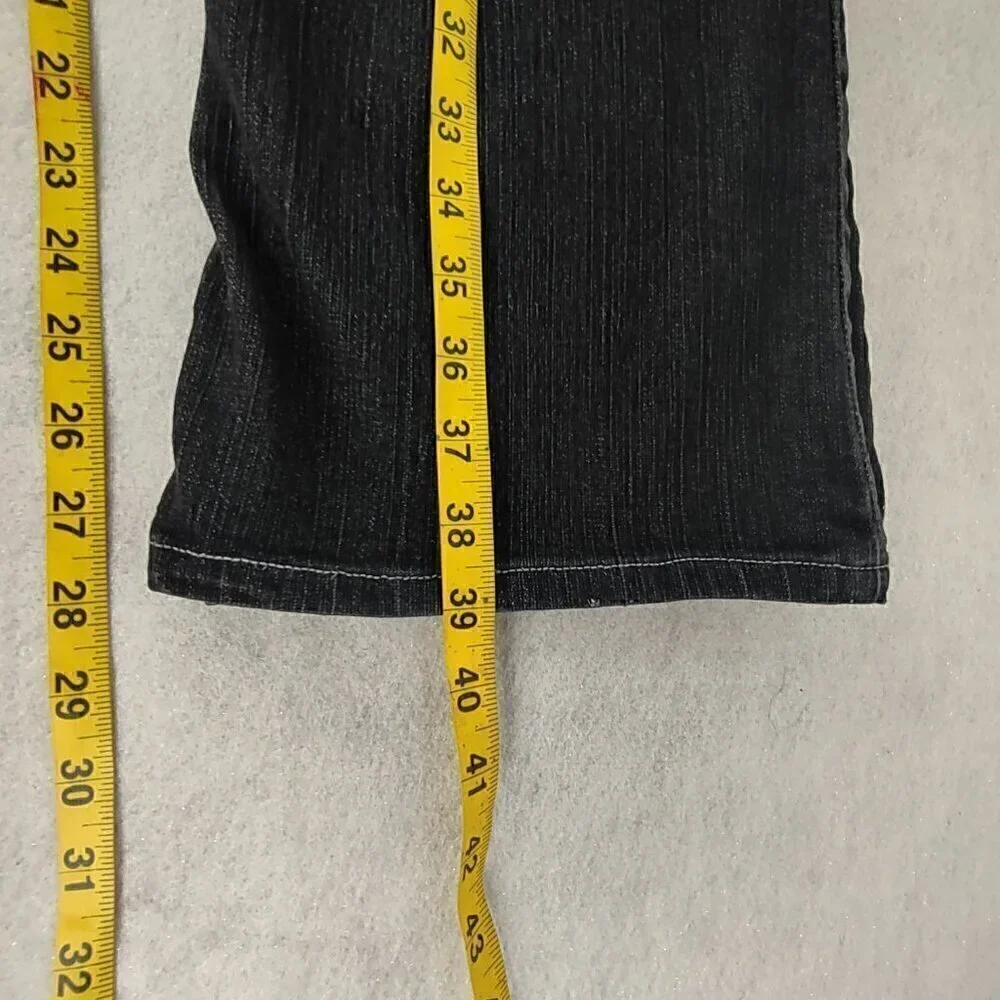 DKNY SOHO Women's Cotton Blend Five Pocket Wide Leg Blue Jeans Size 6S/C - Picture 8 of 11